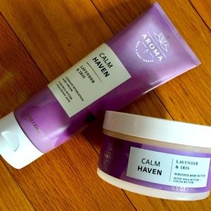 NWT Bath & Body Works Aroma Calm Heaven Lavender & Iris 2 PieceSet